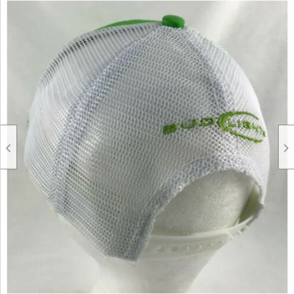 Bud Light Lime Baseball Cap Trucker Snapback Distressed Hat - Picture 6 of 7